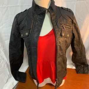 5/$40 SALE Faux leather jacket